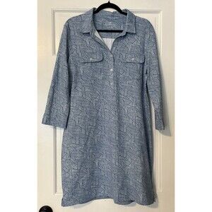 Southern Tide Dress Womens Large Blue Polo Stretch Performance Athletic Cooling